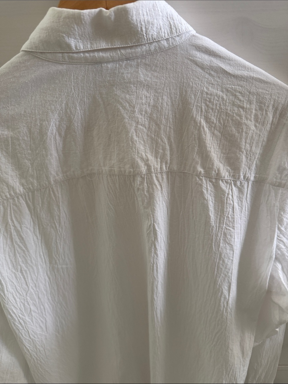 Tommy Bahama White Long-Sleeve Oversized Crinkled Cotton Button Down Shirt Sz XL - Picture 5 of 7